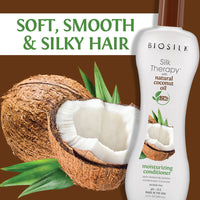 BioSilk Silk Therapy With Natural Coconut Oil Moisturizing Conditioner 12oz
