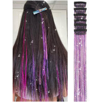 Punky Colour Mane Clip in Hair Tinsel