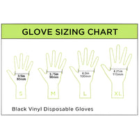 ColorTrak Vinyl Disposable Powder Free Gloves - Black