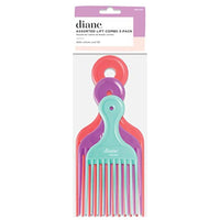 Diane Lift Combs Pack of 3 - Assorted Colors