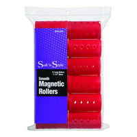 Soft N Style Smooth Magnetic Hair Rollers - Long Red