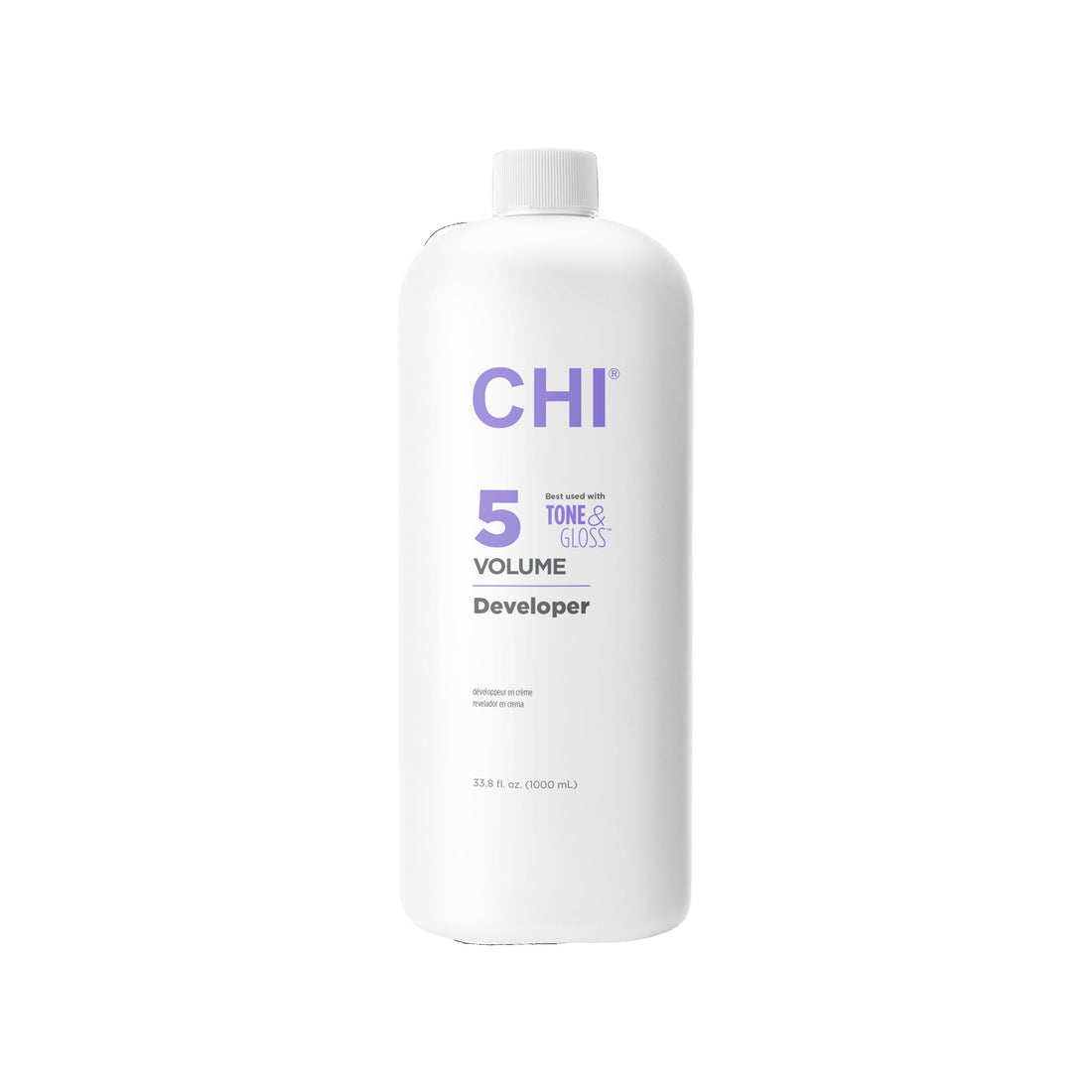 CHI 5 Volume Developer bottle on a white background