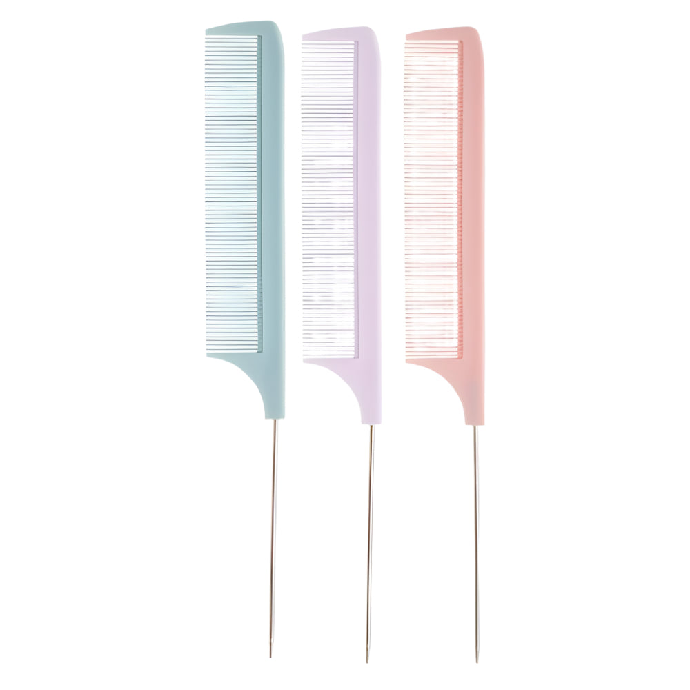 Diane Assorted Pastel Pin Tail Combs 12ct