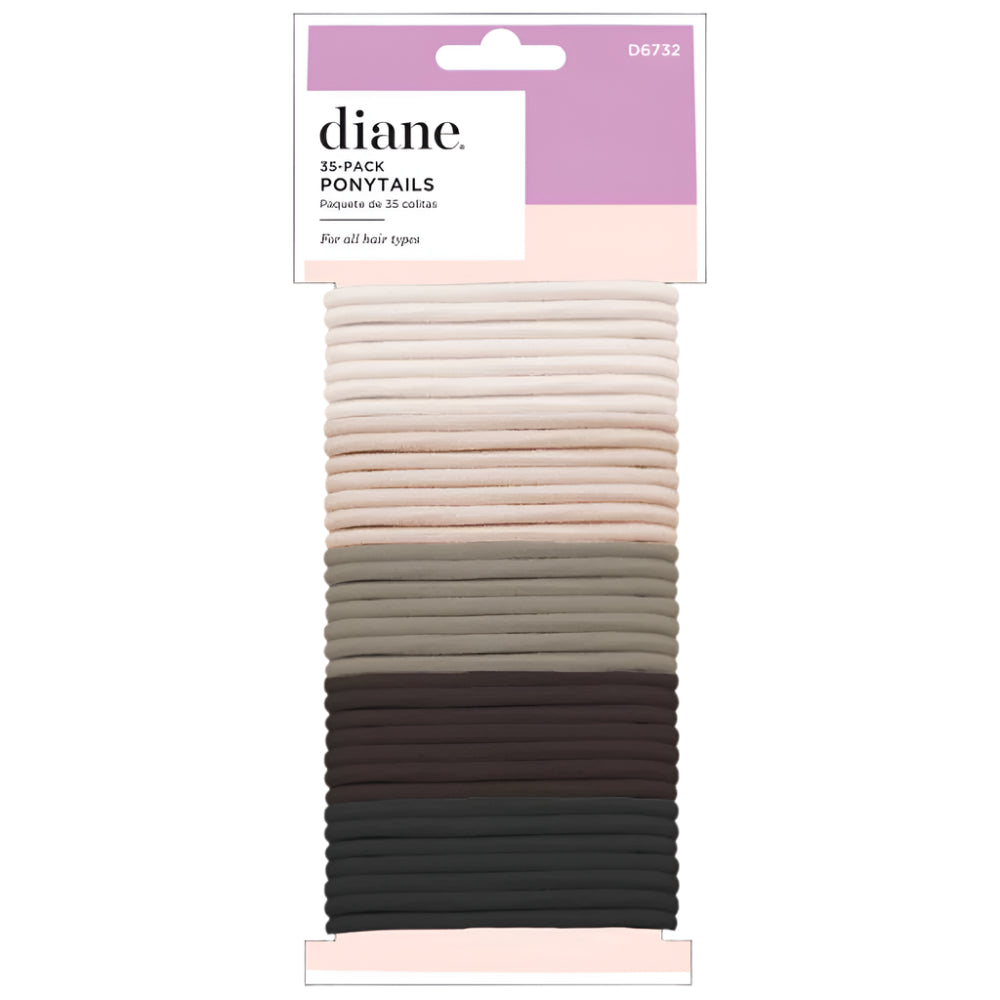 Diane Ponytail Hair Ties Assorted Neutral Colors 