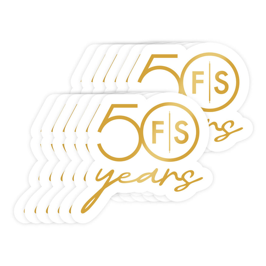 FS 50 Years Sticker 12pc - FREE GIFT