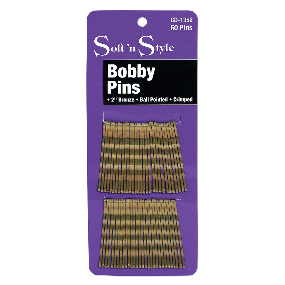 Soft 'N Style Bobby Pins - Bronze 60ct