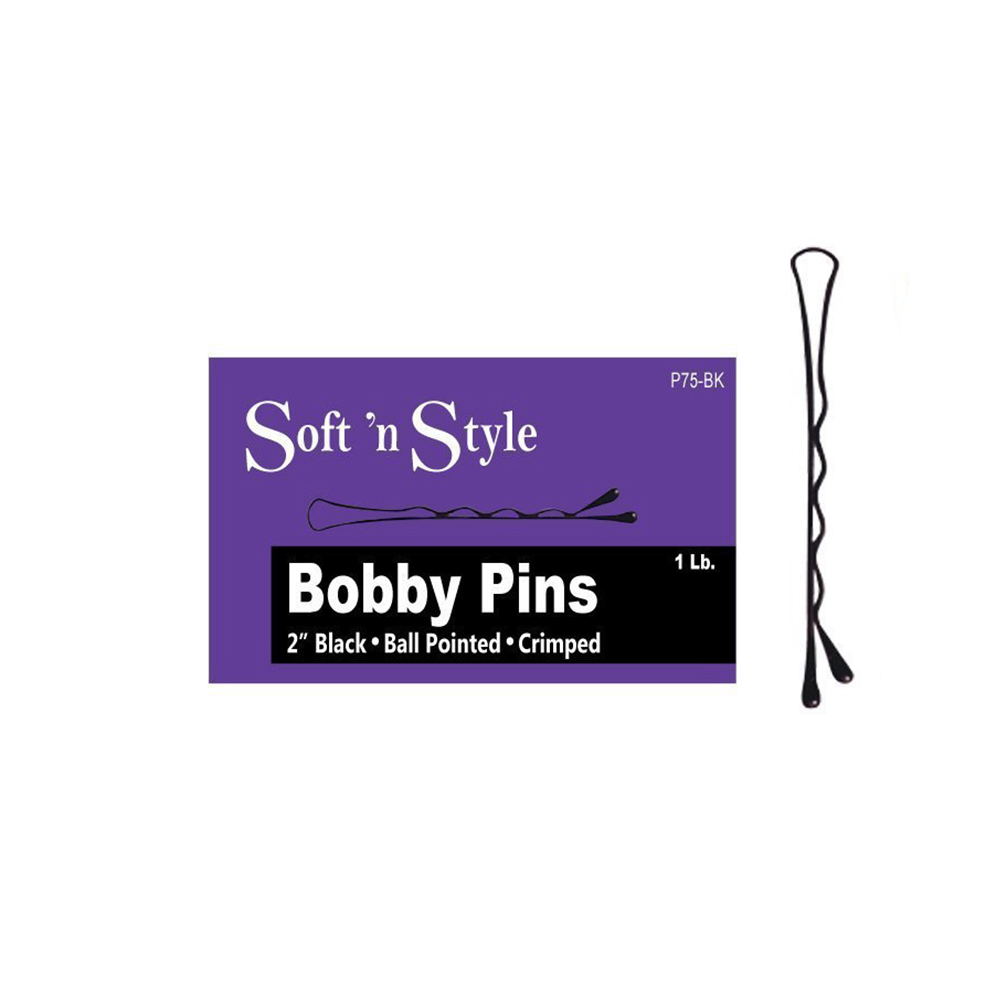 Soft N Style Bobby Pins 1lb - Black