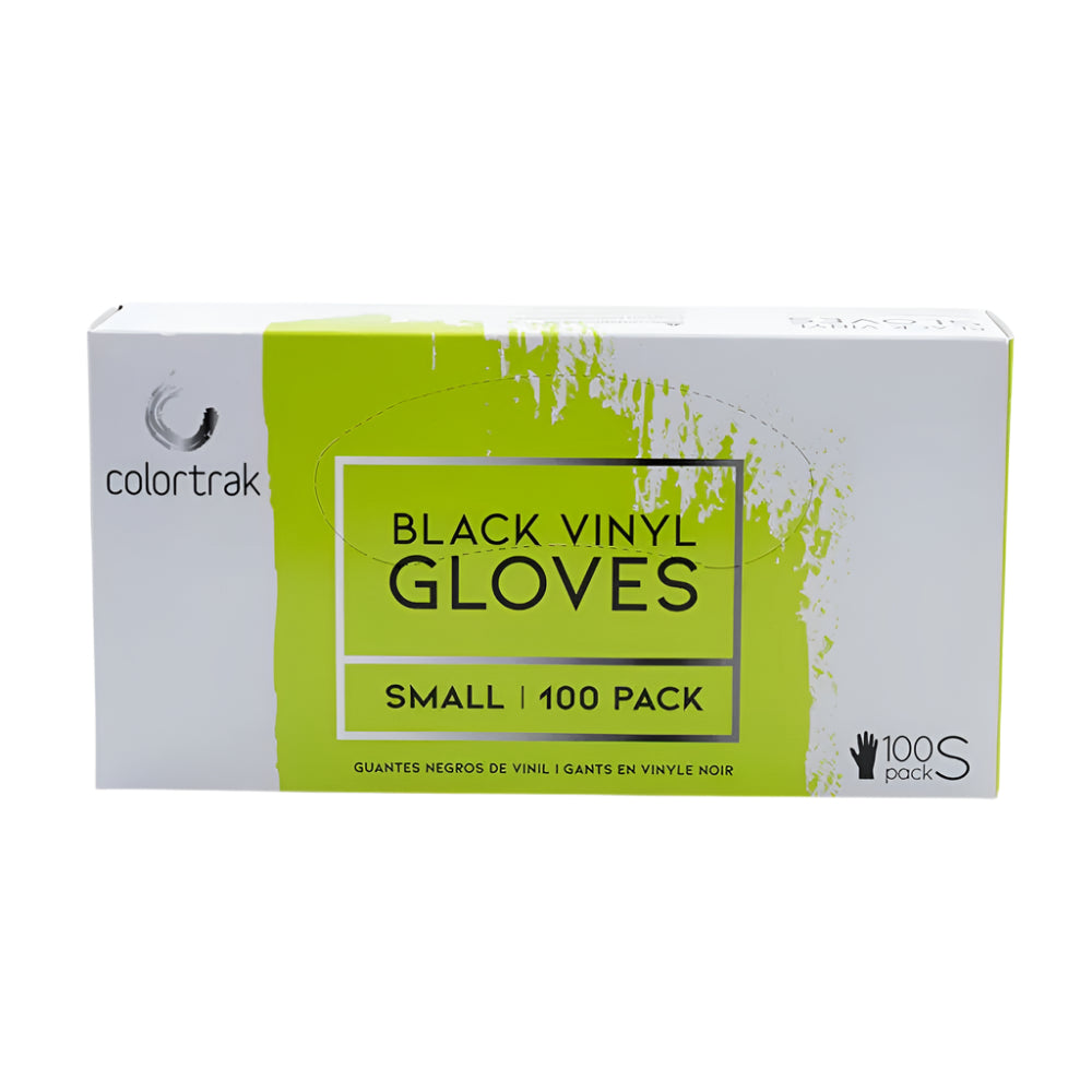 ColorTrak Vinyl Disposable Powder Free Gloves - Black