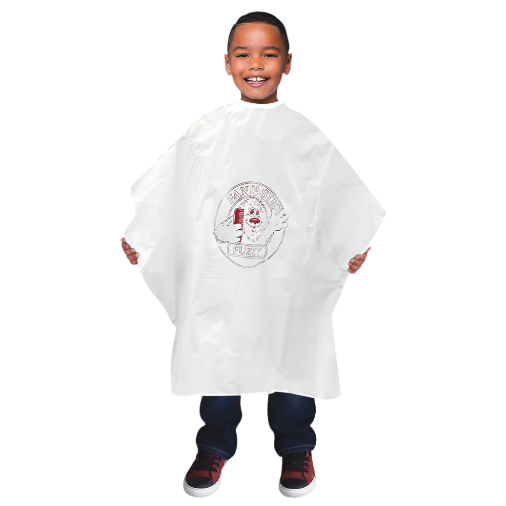 FS Kids Fuzzy Vinyl Cape- White