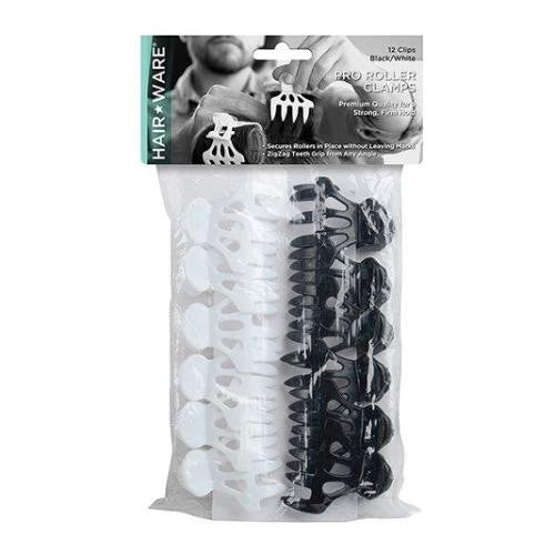 HairWare Professional Jumbo Roller Clamps - 12 ct