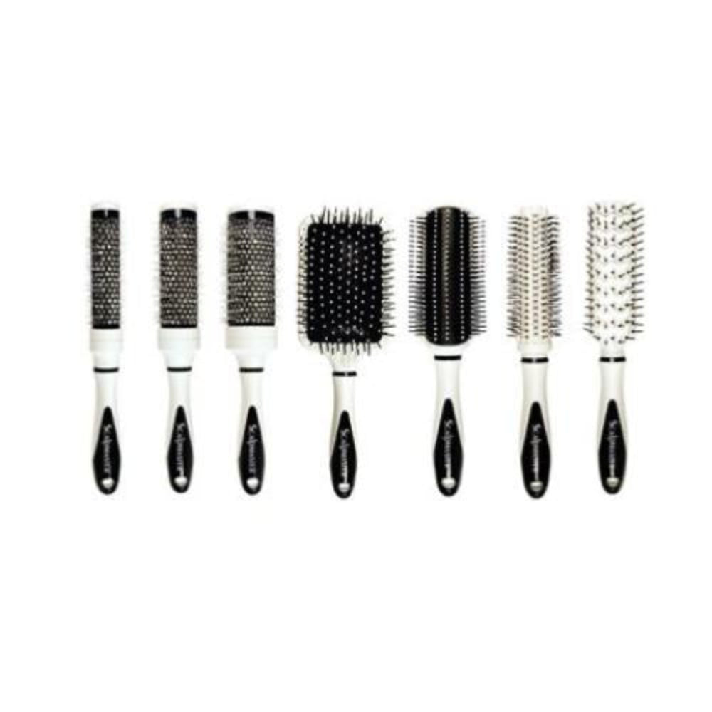Scalpmaster 7 pc Ceramic Brush Set w/Carry Case