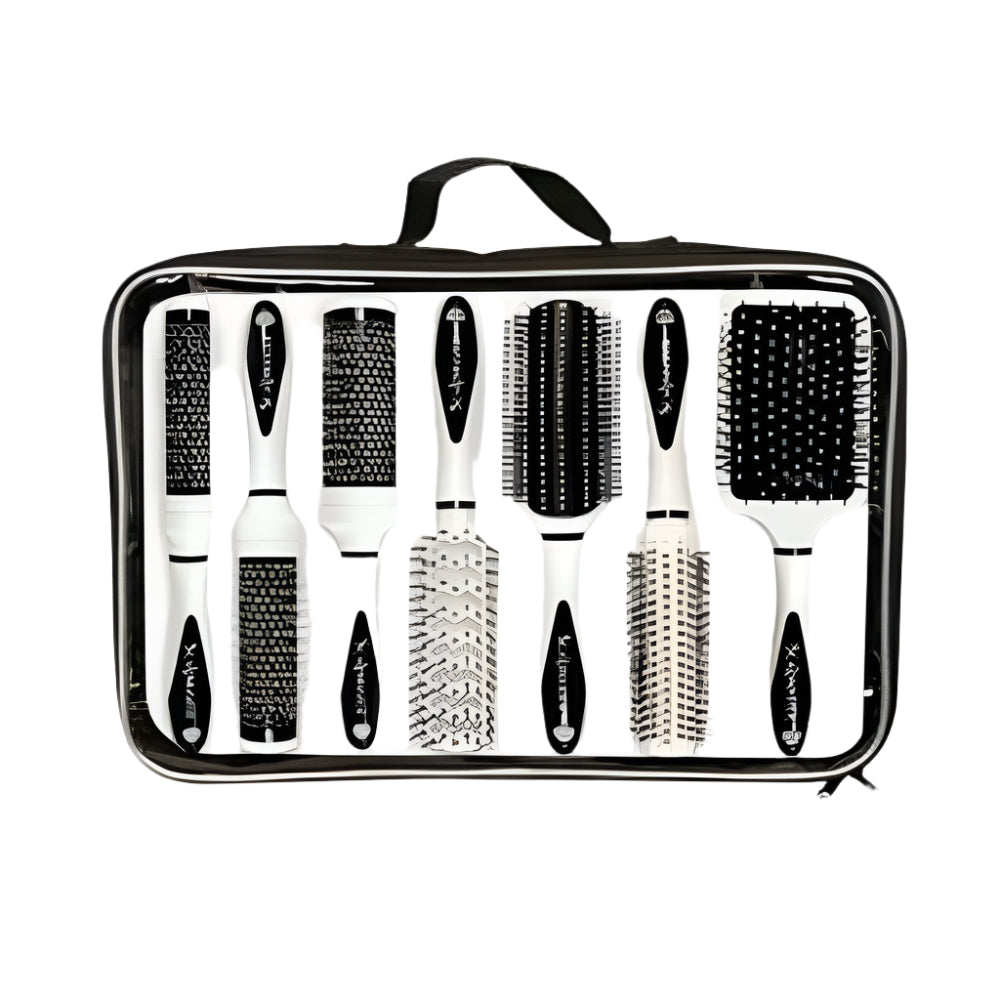 Scalpmaster 7 pc Ceramic Brush Set w/Carry Case