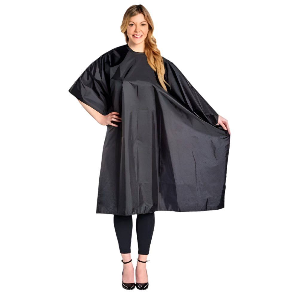 Scalpmaster Nylon Styling Cape Snap Closure - Black
