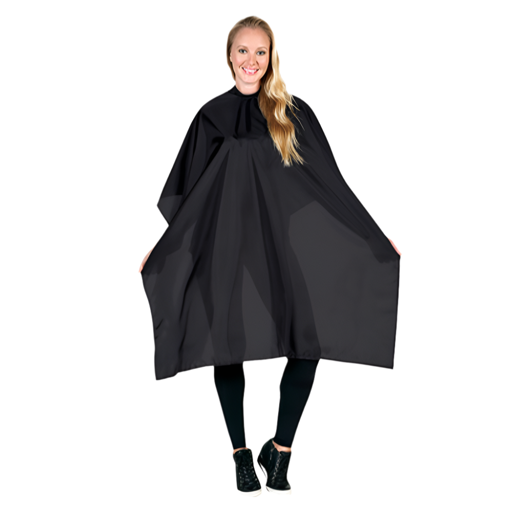 Scalpmaster Nylon Styling Cape Velcro Closure - Black