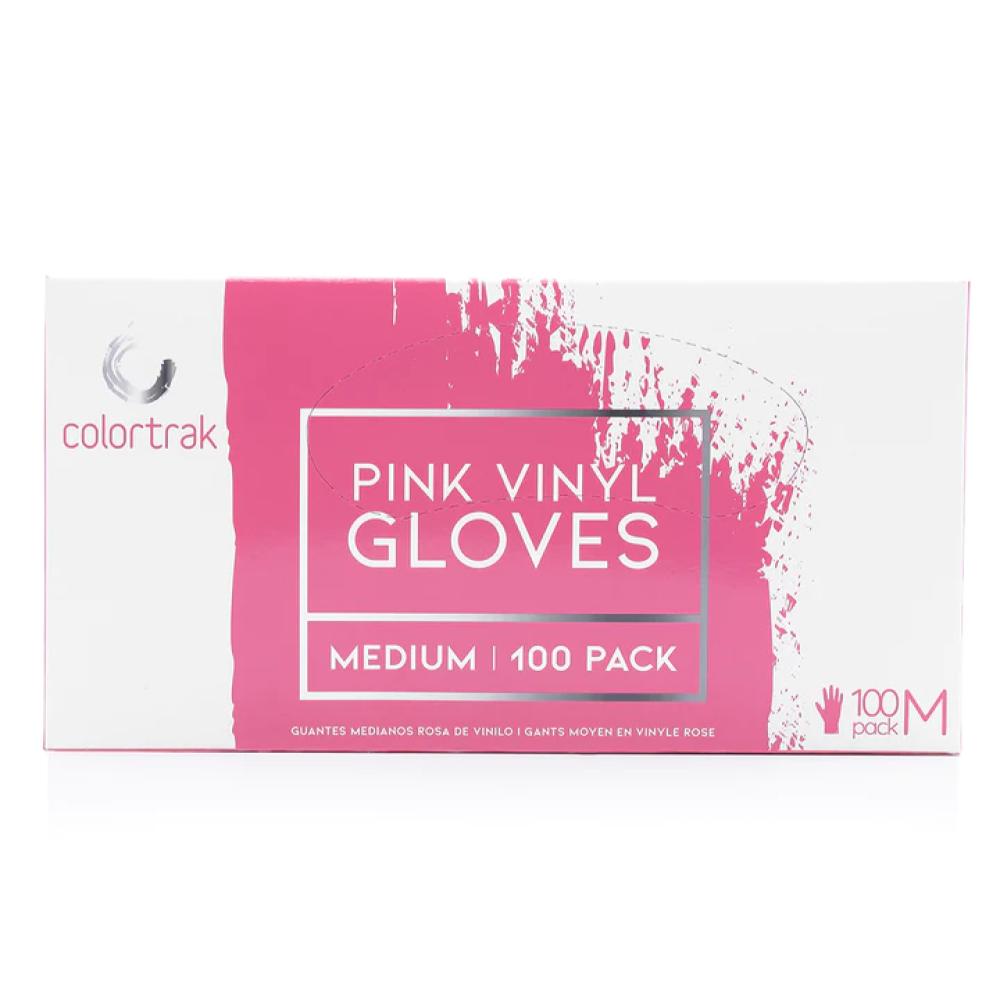 ColorTrak Vinyl Powder Free Gloves - Pink