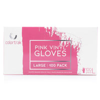 ColorTrak Vinyl Powder Free Gloves - Pink