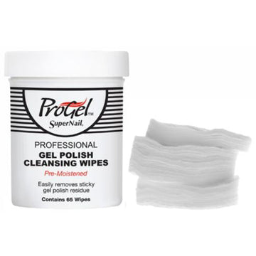Supernail ProGel Professional Gel Polish Cleansing Wipes 65 count - beautysupply123