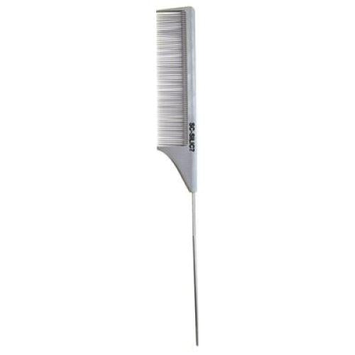 Scalpmaster Silicon Metal Tail Comb