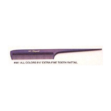 Cleopatra 8-1/2" Extra Fine Tooth Rattail Comb #441 Plum