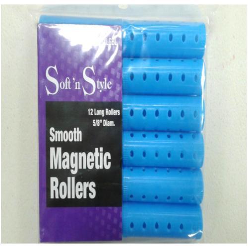 Soft N' Style Smooth Magnetic Long Roller / Blue 12pk
