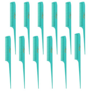 Cleopatra Mint Green Rat Tail Combs #411 - 1 Dozen
