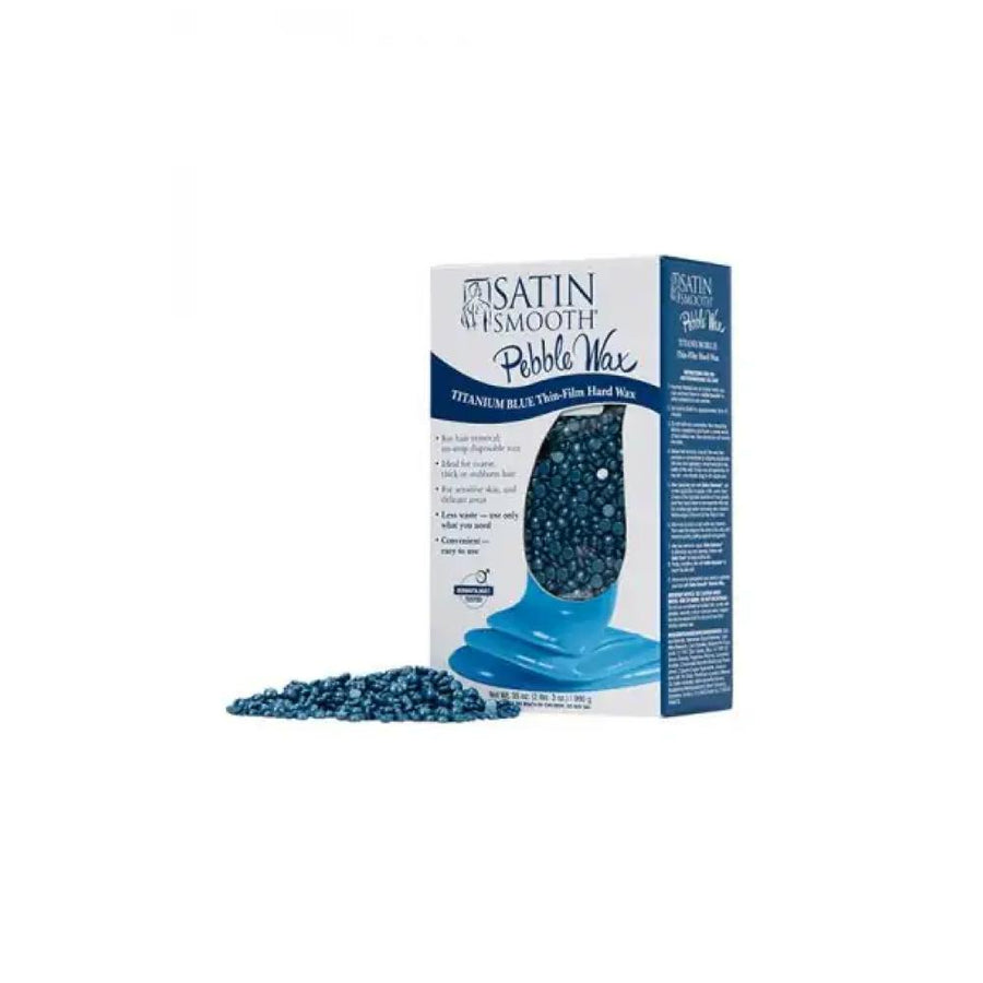 Satin Smooth Titanium Blue Thin Film Pebble Wax 35oz
