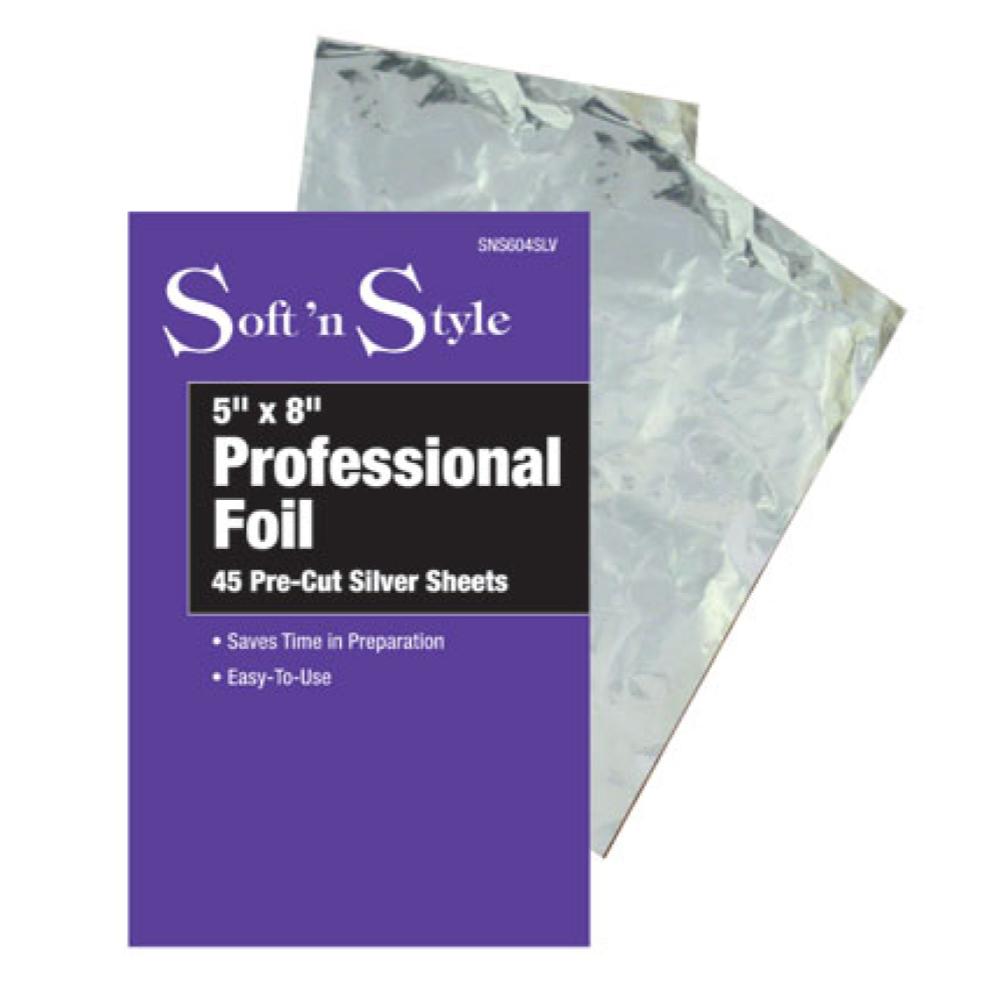Soft 'N Style Pre-cut Silver Foil Sheets 5" x 8" - 45 ct