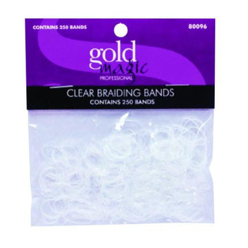 Gold Magic Elastic Braiding Bands - Clear
